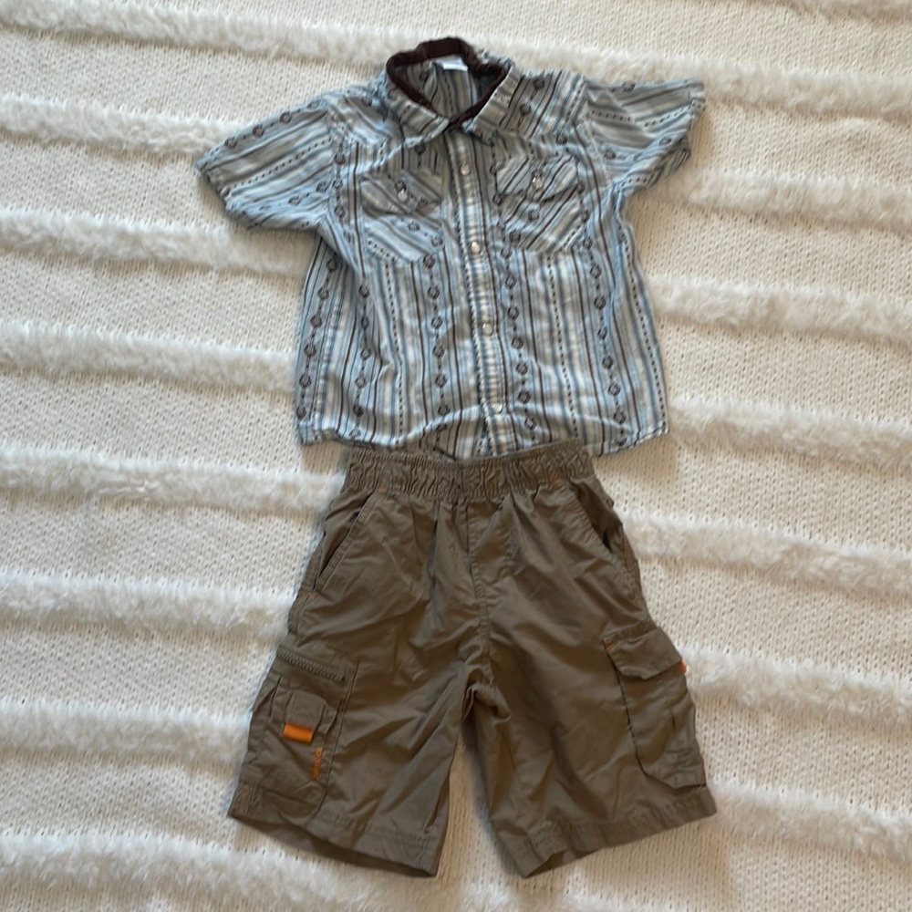 Gymboree cowboy Shirt & shorts